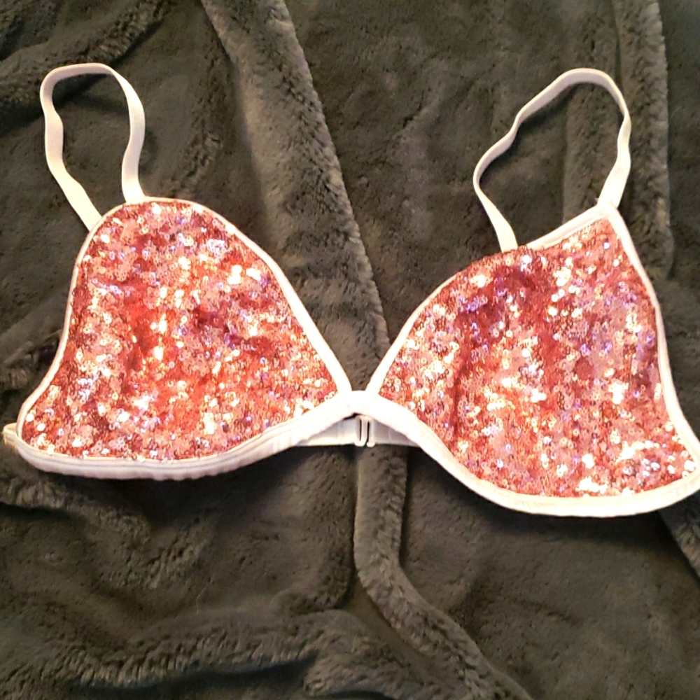 Victoria's Secret pink sequined top